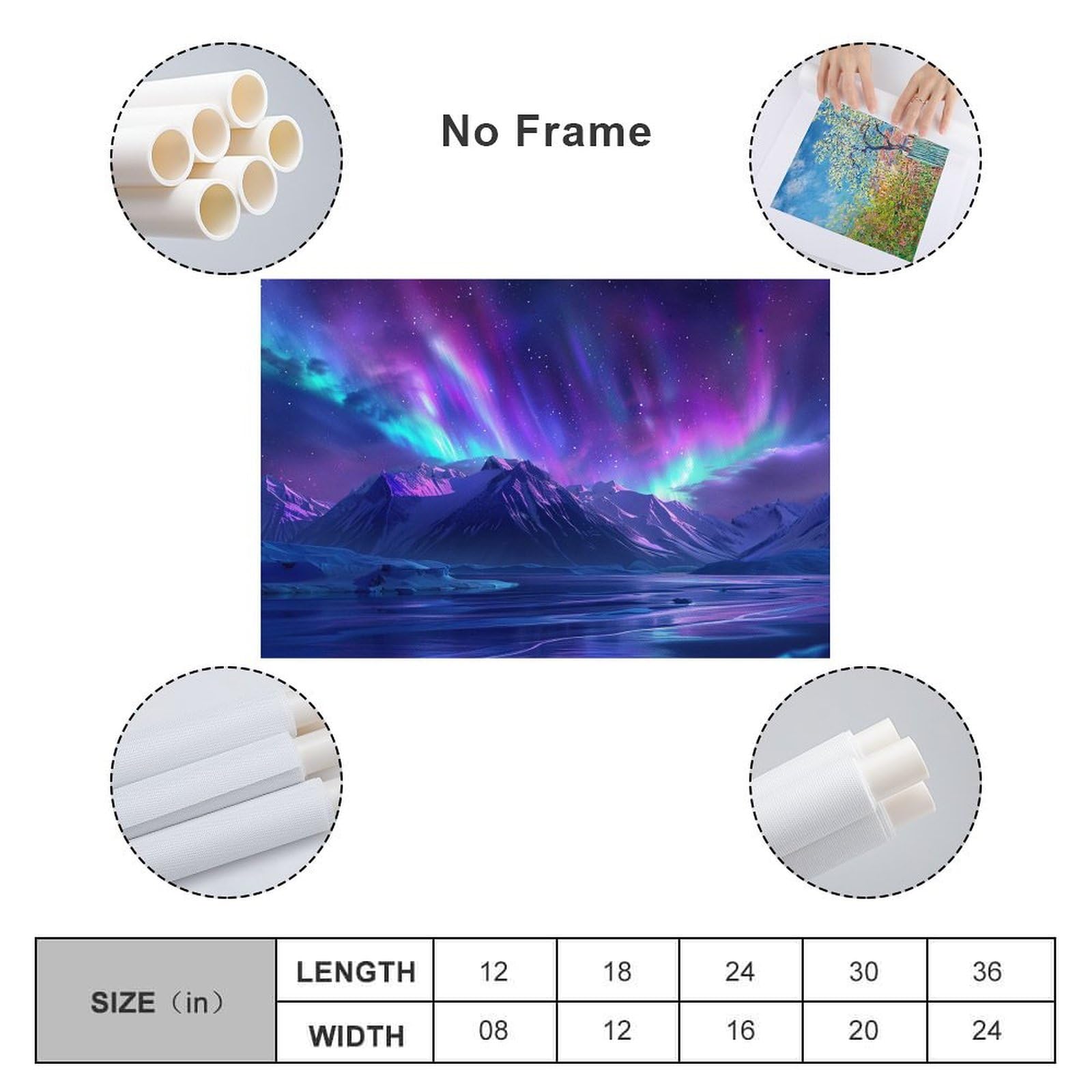 アートパネル　絵画　壁掛け　アート　オーロラ　絶景　夜景　自然　風景画　額縁　絵 アートパネル 絵画 壁掛け アート オーロラ 絶景 夜景 自然 風景